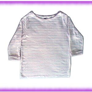 Denver Hayes, 3/4 Length Sleeve, Pink with White Stripes, Large